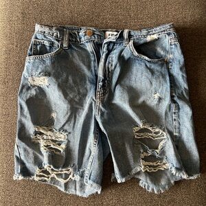 RSQ Blue Distressed Denim Shorts